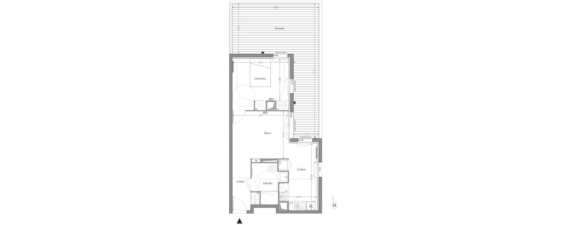 Appartement T2 de 45,15 m2 &agrave; Lormont Centre