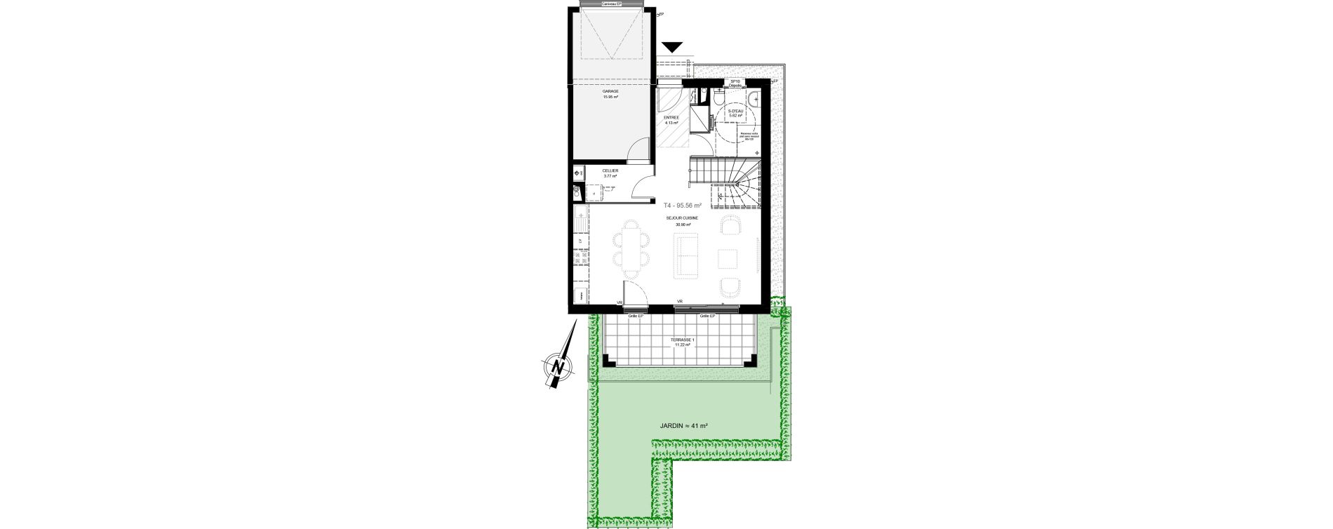 Maison T4 de 95,56 m2 &agrave; Martignas-Sur-Jalle Centre
