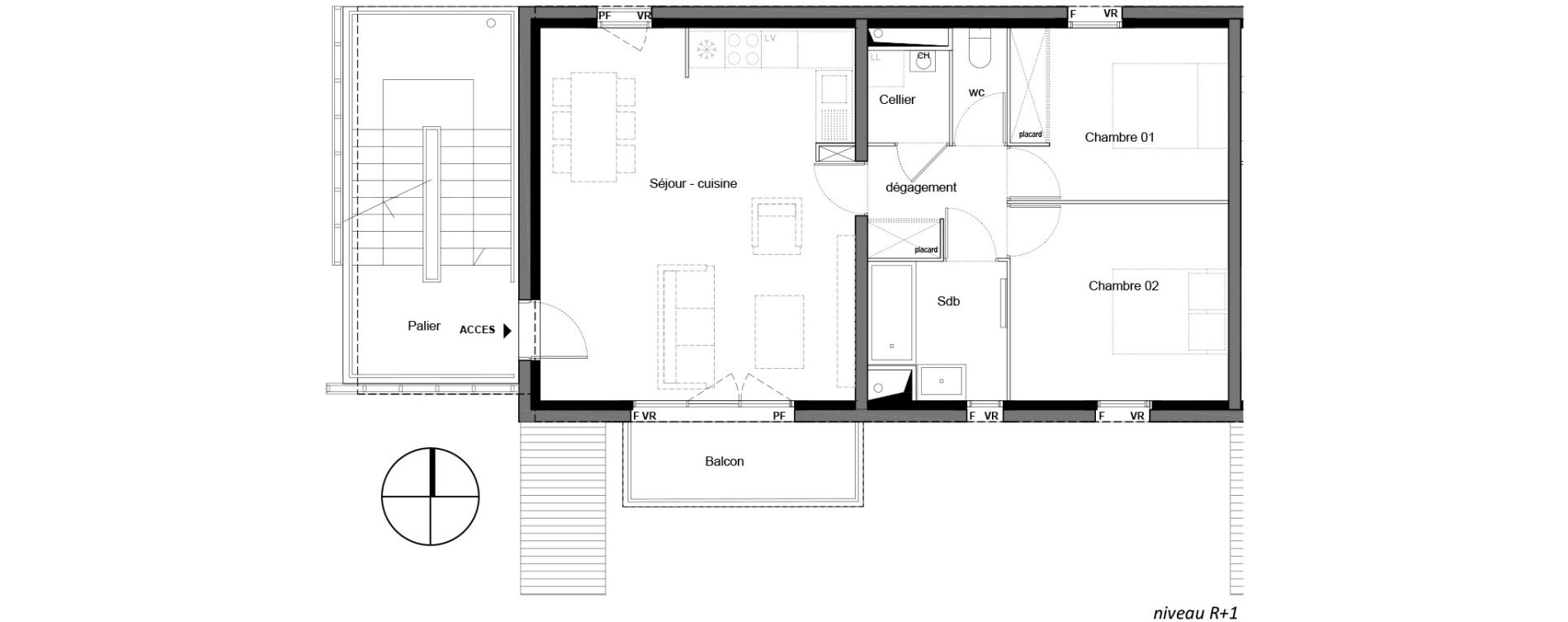 Appartement T3 de 66,50 m2 &agrave; M&eacute;rignac Les eyquems