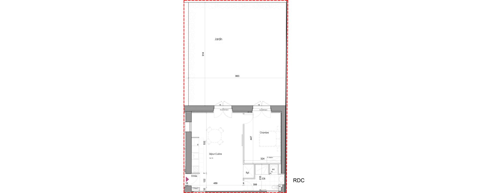 Appartement T2 de 53,22 m2 &agrave; M&eacute;rignac Chemin long