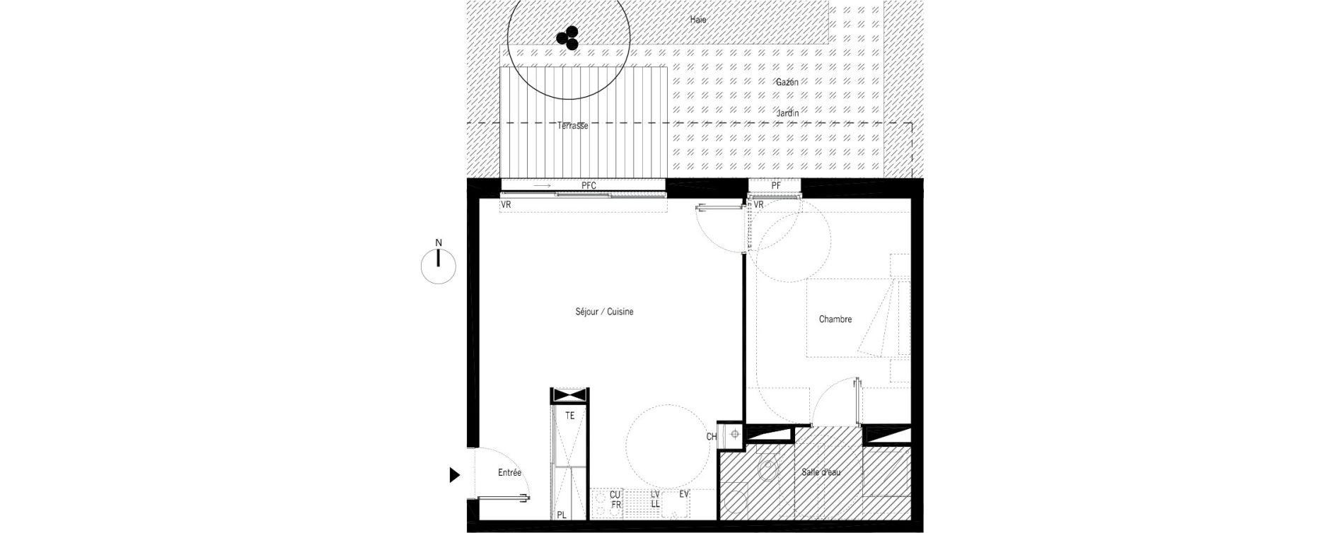 Appartement T2 de 44,17 m2 &agrave; M&eacute;rignac Capeyron