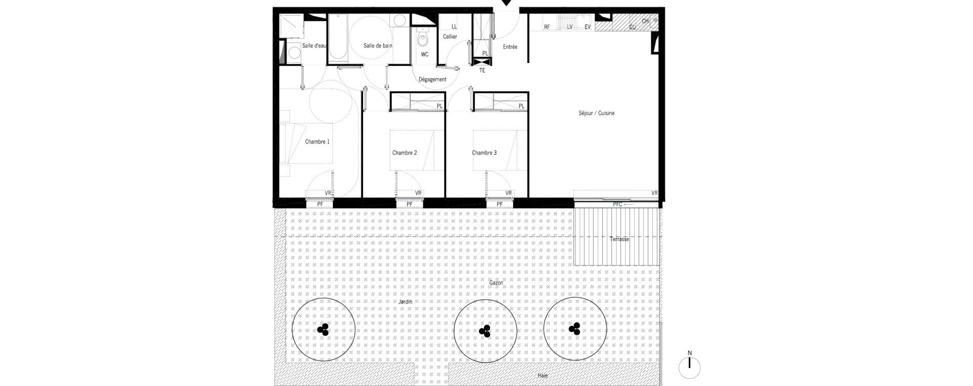 Appartement T4 de 83,39 m2 &agrave; M&eacute;rignac Capeyron