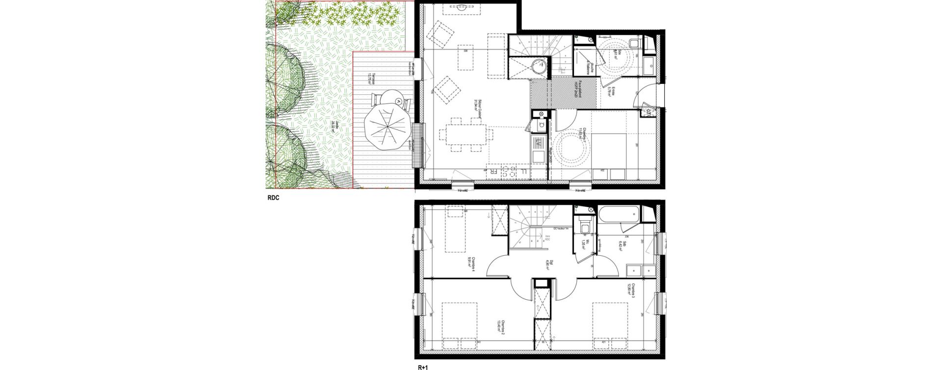 Duplex T5 de 103,05 m2 &agrave; M&eacute;rignac Eyquems