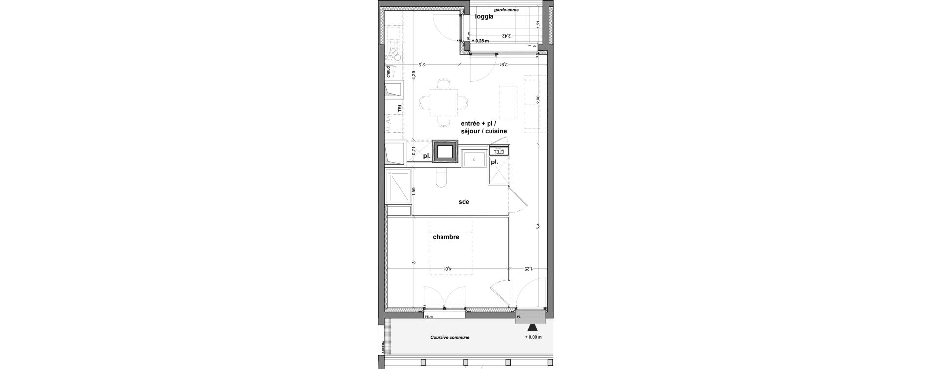 Appartement T2 de 45,31 m2 &agrave; M&eacute;rignac M&eacute;rignac soleil