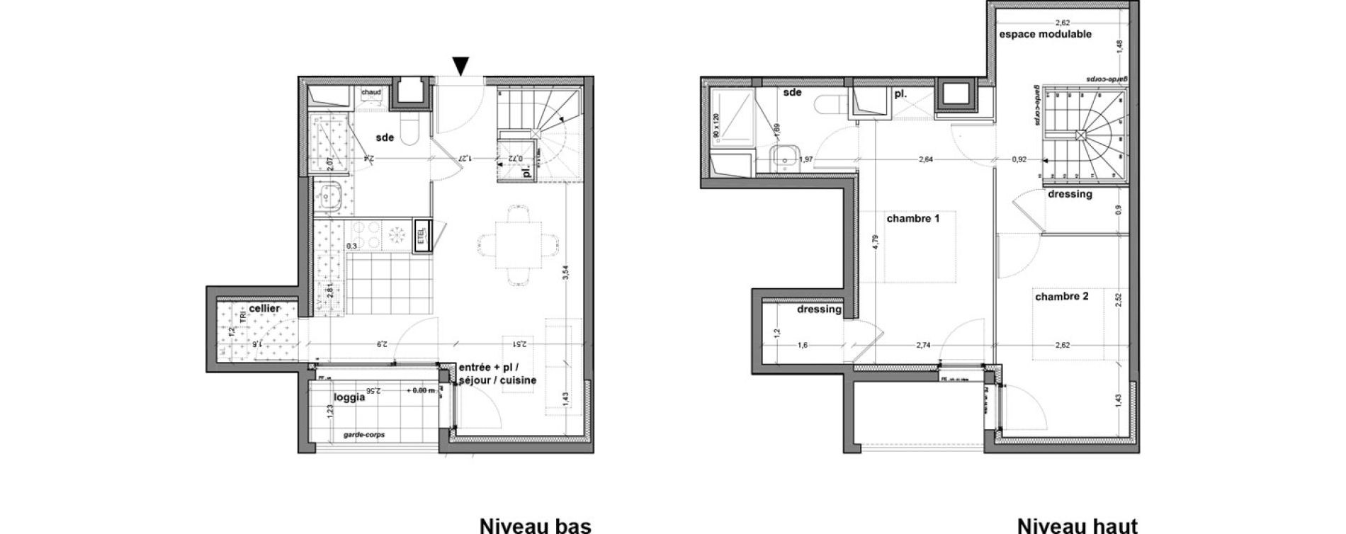 Duplex T3 de 68,22 m2 &agrave; M&eacute;rignac M&eacute;rignac soleil