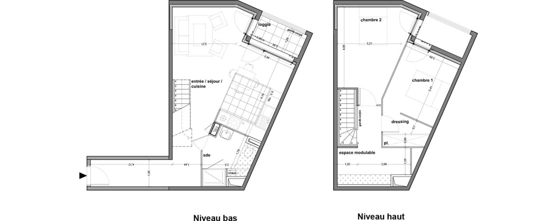 Duplex T3 de 80,53 m2 &agrave; M&eacute;rignac M&eacute;rignac soleil