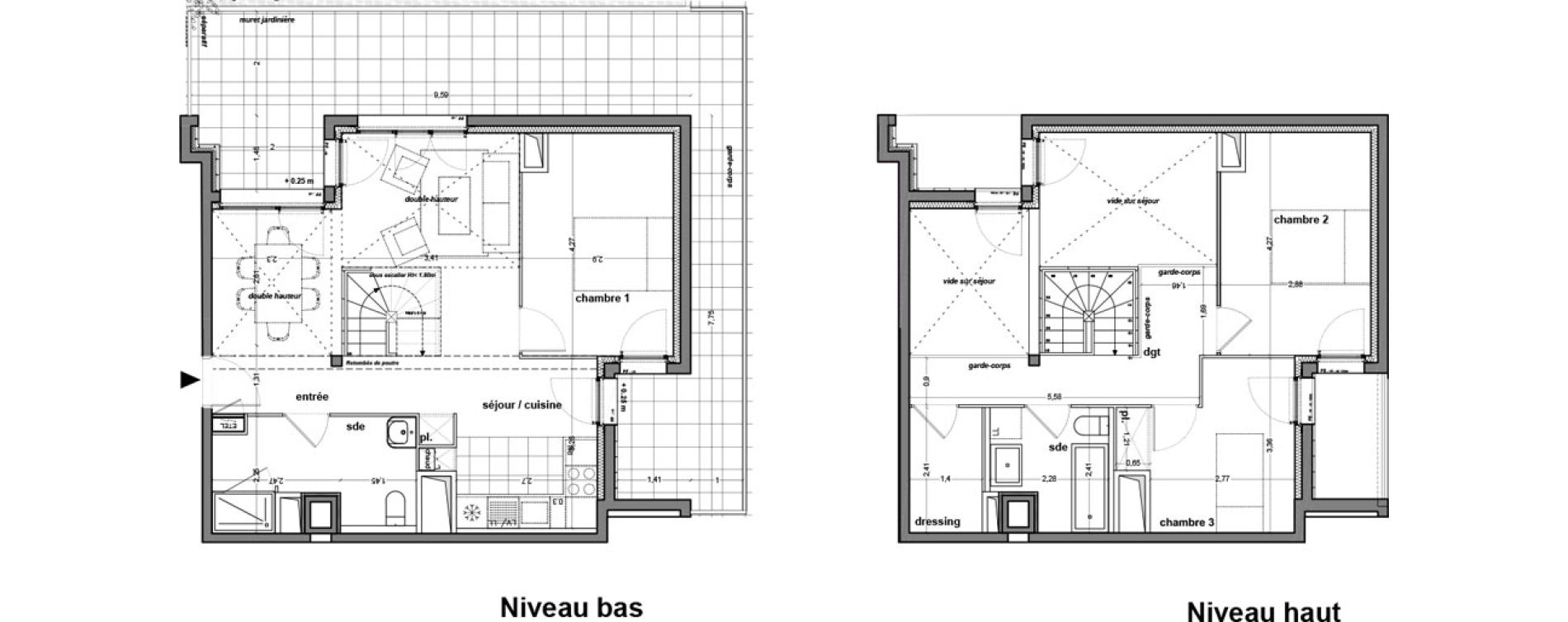 Duplex T4 de 90,16 m2 &agrave; M&eacute;rignac M&eacute;rignac soleil