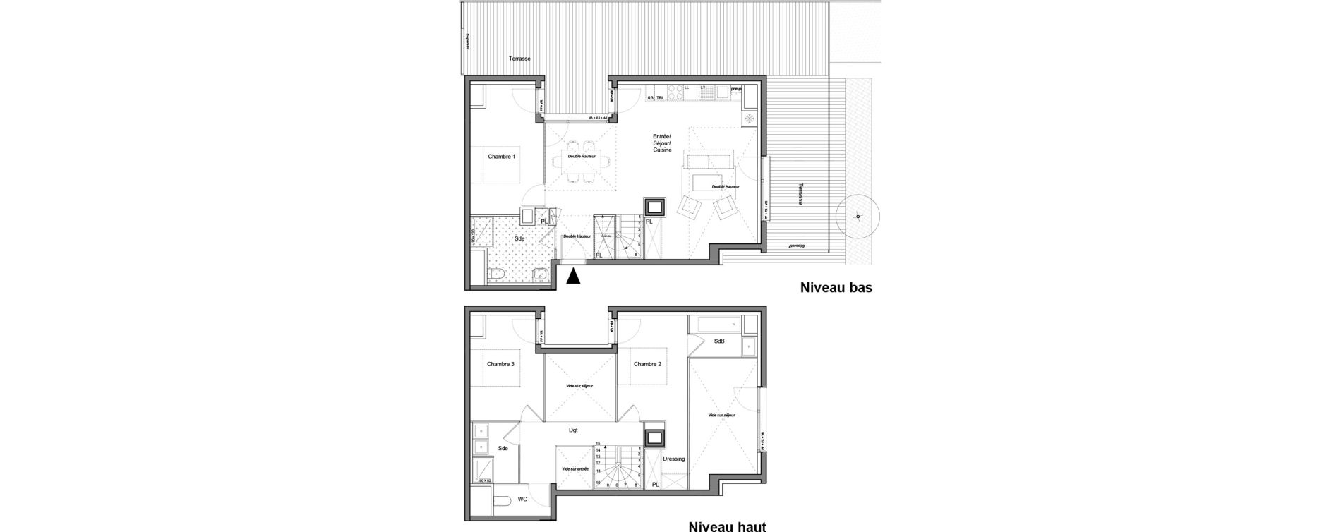 Duplex T4 de 105,13 m2 &agrave; M&eacute;rignac M&eacute;rignac soleil