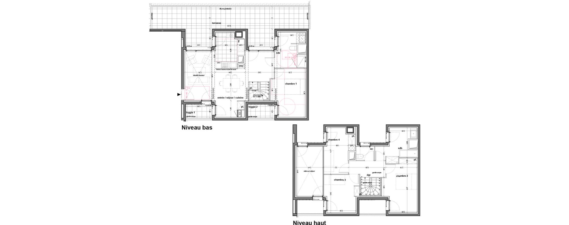 Duplex T5 de 103,95 m2 &agrave; M&eacute;rignac M&eacute;rignac soleil