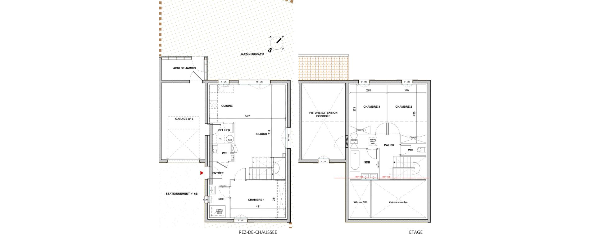 Maison T4 de 87,30 m2 &agrave; N&eacute;rigean Centre