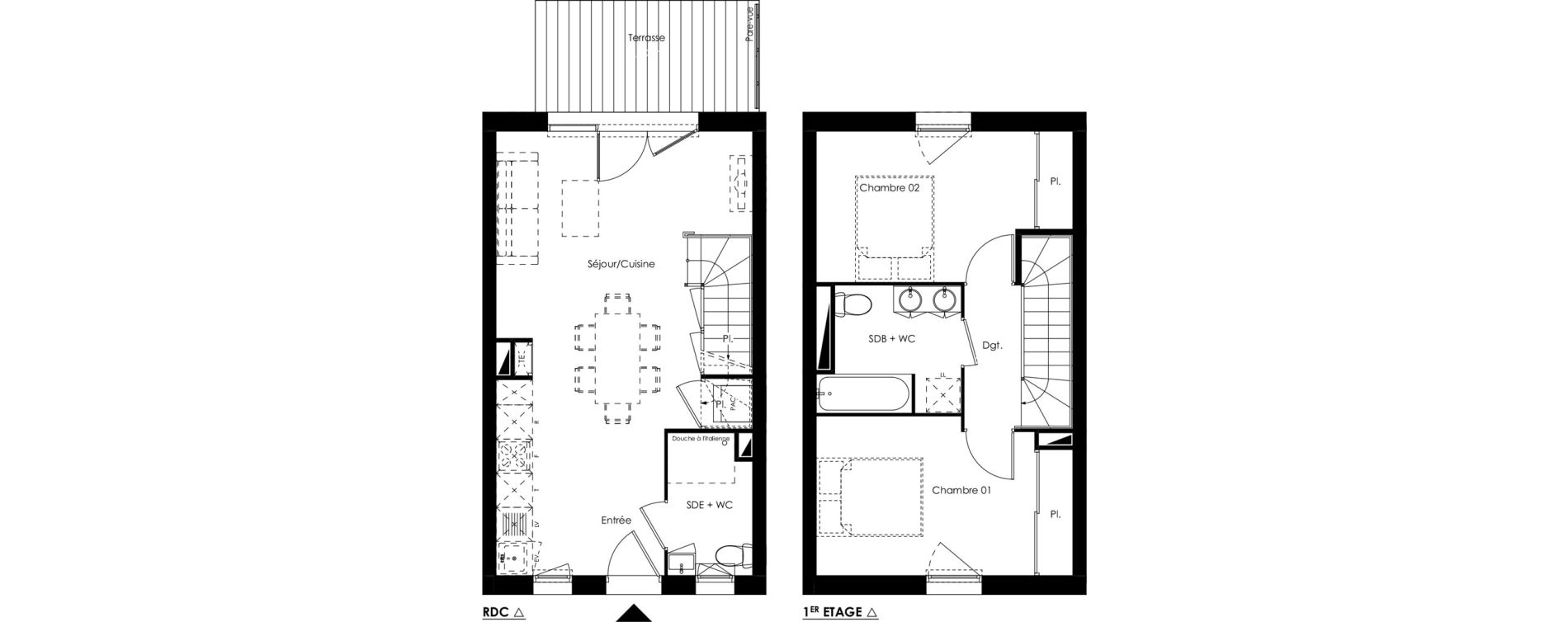 Villa T3 de 65,00 m2 &agrave; Parempuyre Centre