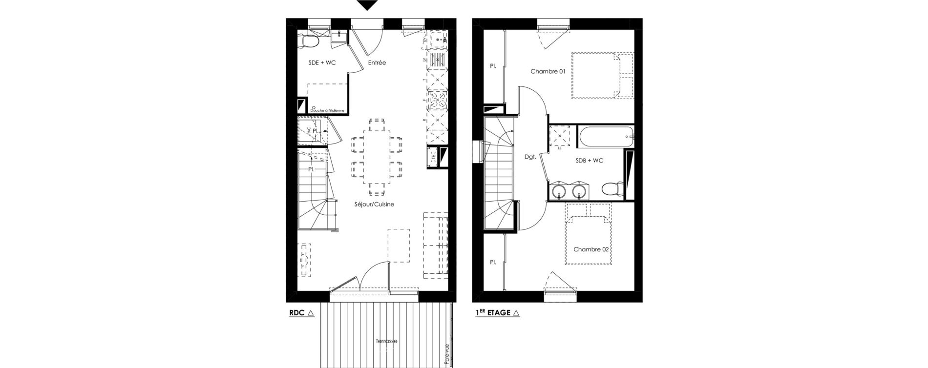 Villa T3 de 65,00 m2 &agrave; Parempuyre Centre