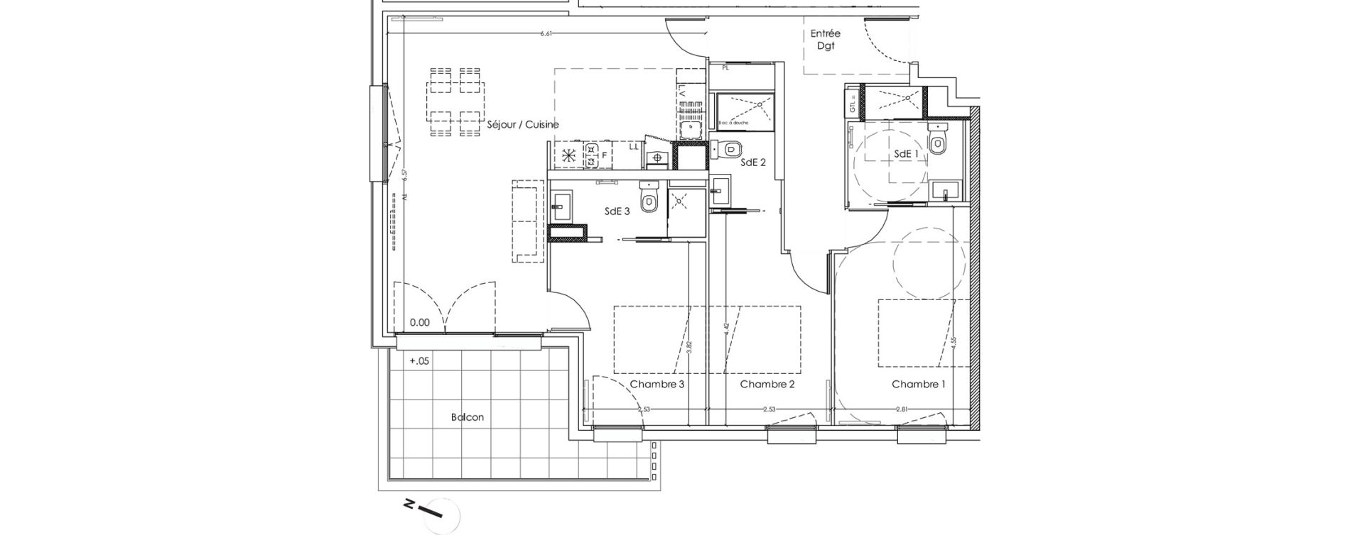 Appartement T4 de 87,75 m2 à Pessac Les echoppes – le vallon