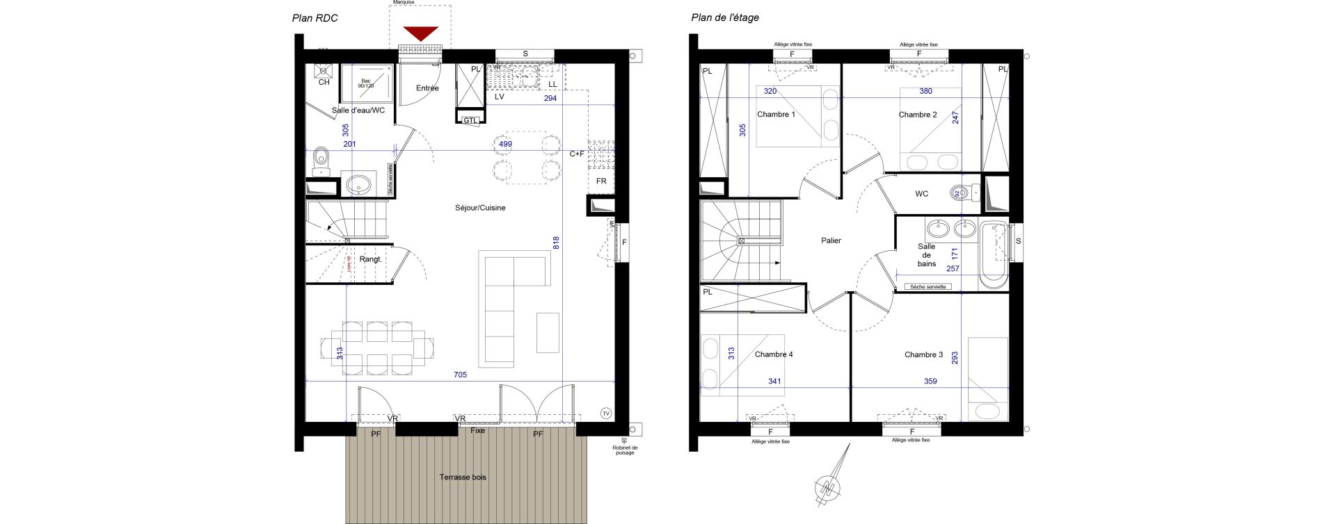 Maison T5 de 105,35 m2 &agrave; Pessac France