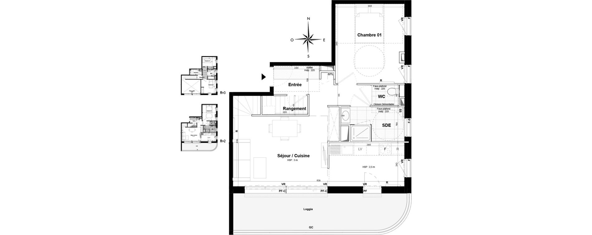 Duplex T4 de 84,90 m2 &agrave; Pessac Sardine