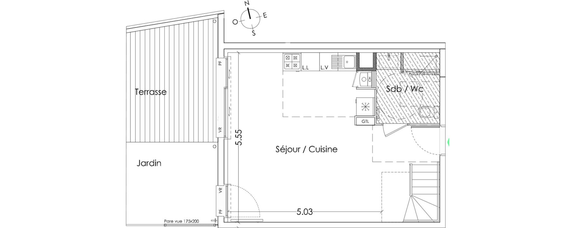 Duplex T4 de 82,20 m2 &agrave; Pessac No&egrave;s