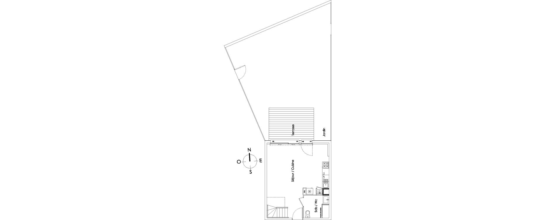 Duplex T3 de 71,50 m2 &agrave; Pessac No&egrave;s