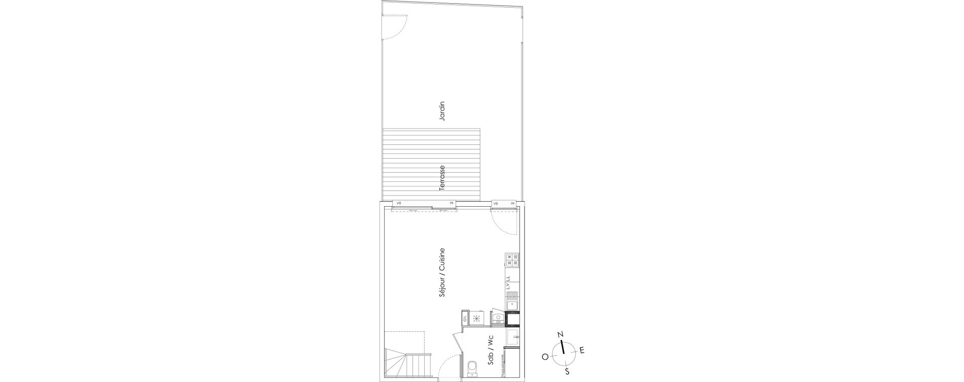 Duplex T3 de 69,00 m2 &agrave; Pessac No&egrave;s