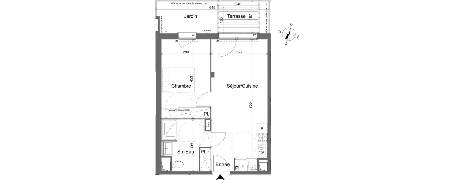 Appartement T2 de 43,81 m2 &agrave; Pessac Brivazac &ndash; candau