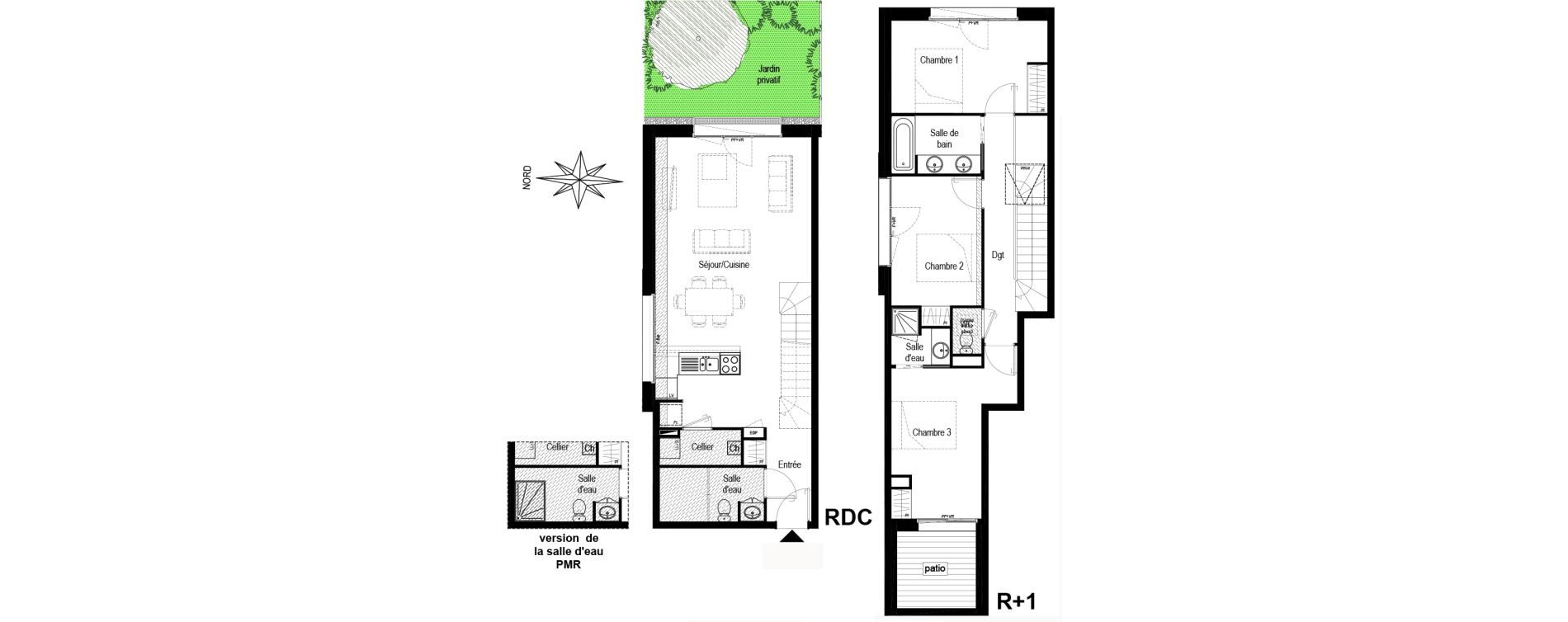 Duplex T4 de 98,35 m2 à Pessac Noès