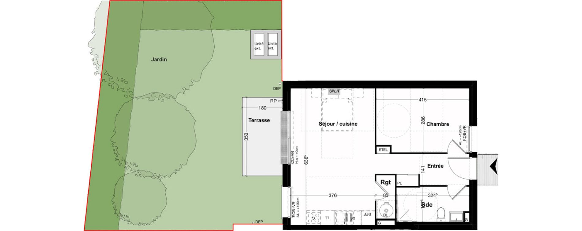 Appartement T2 de 46,59 m2 &agrave; Pessac No&egrave;s