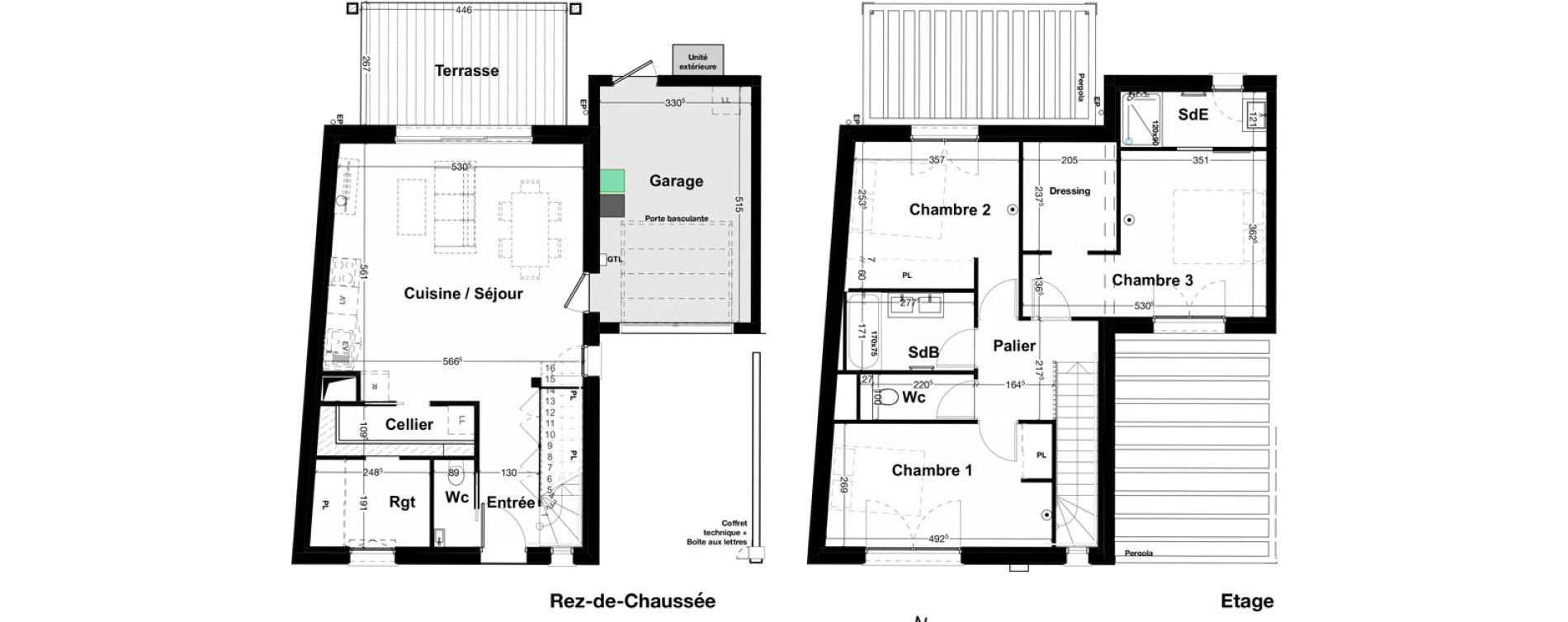 Maison T4 de 105,07 m2 &agrave; Pessac Camponac