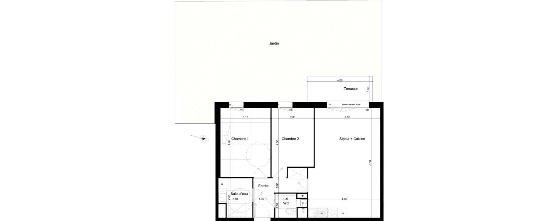 Appartement T3 de 65,10 m2 &agrave; Saint-Andr&eacute;-De-Cubzac Centre