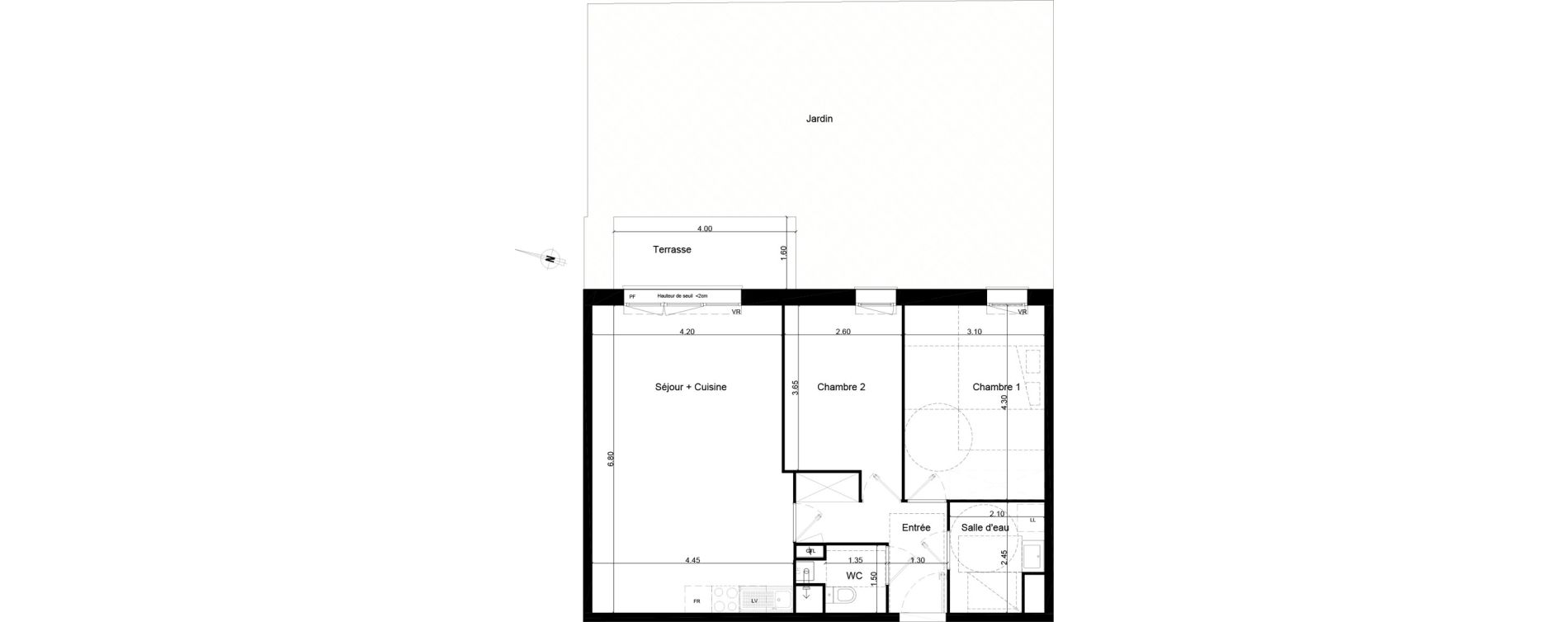 Appartement T3 de 65,65 m2 &agrave; Saint-Andr&eacute;-De-Cubzac Centre