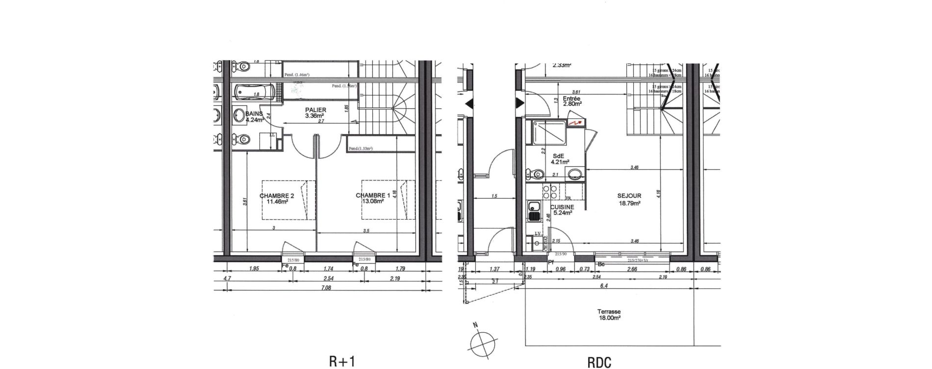 Duplex T3 de 66,07 m2 &agrave; Saint-Aubin-De-M&eacute;doc Centre