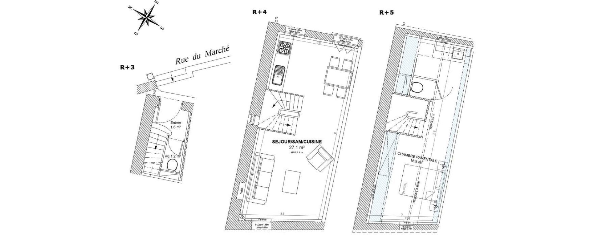 Duplex T2 de 46,80 m2 &agrave; Saint-&Eacute;milion Centre