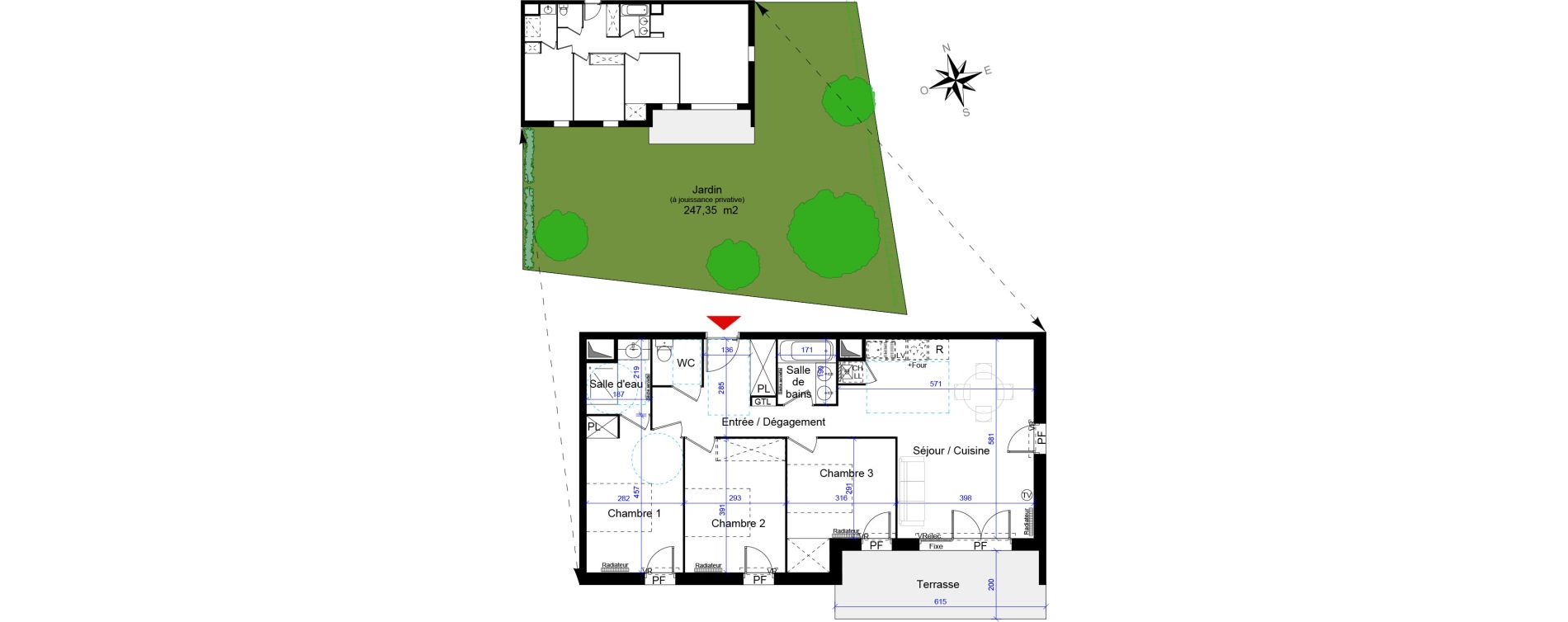 Appartement T4 de 79,89 m2 &agrave; Saint-Jean-D'Illac Centre