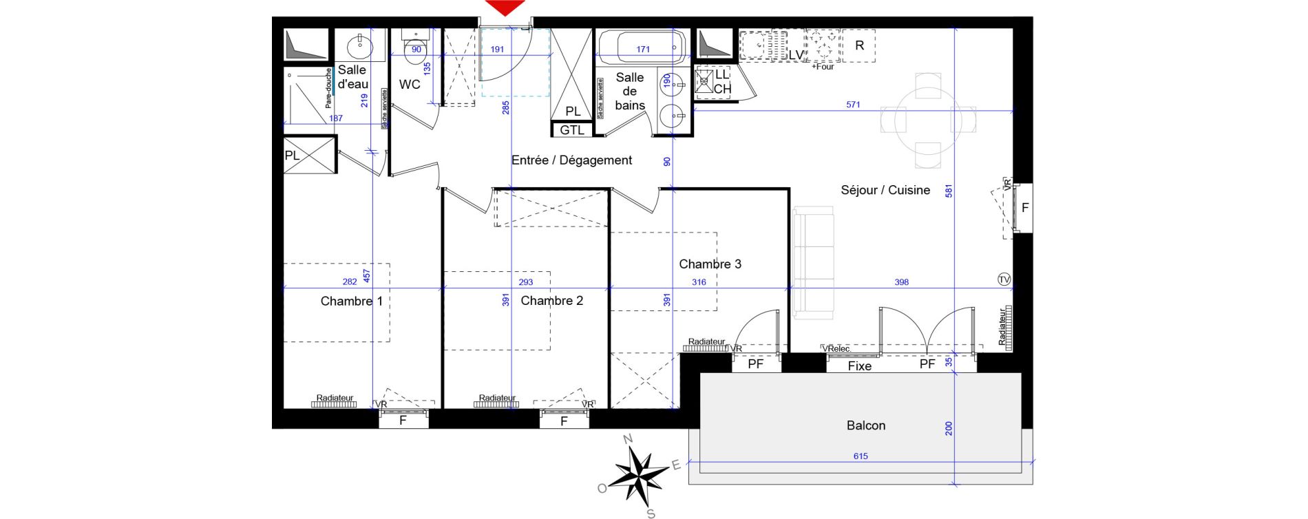 Appartement T4 de 79,90 m2 &agrave; Saint-Jean-D'Illac Centre