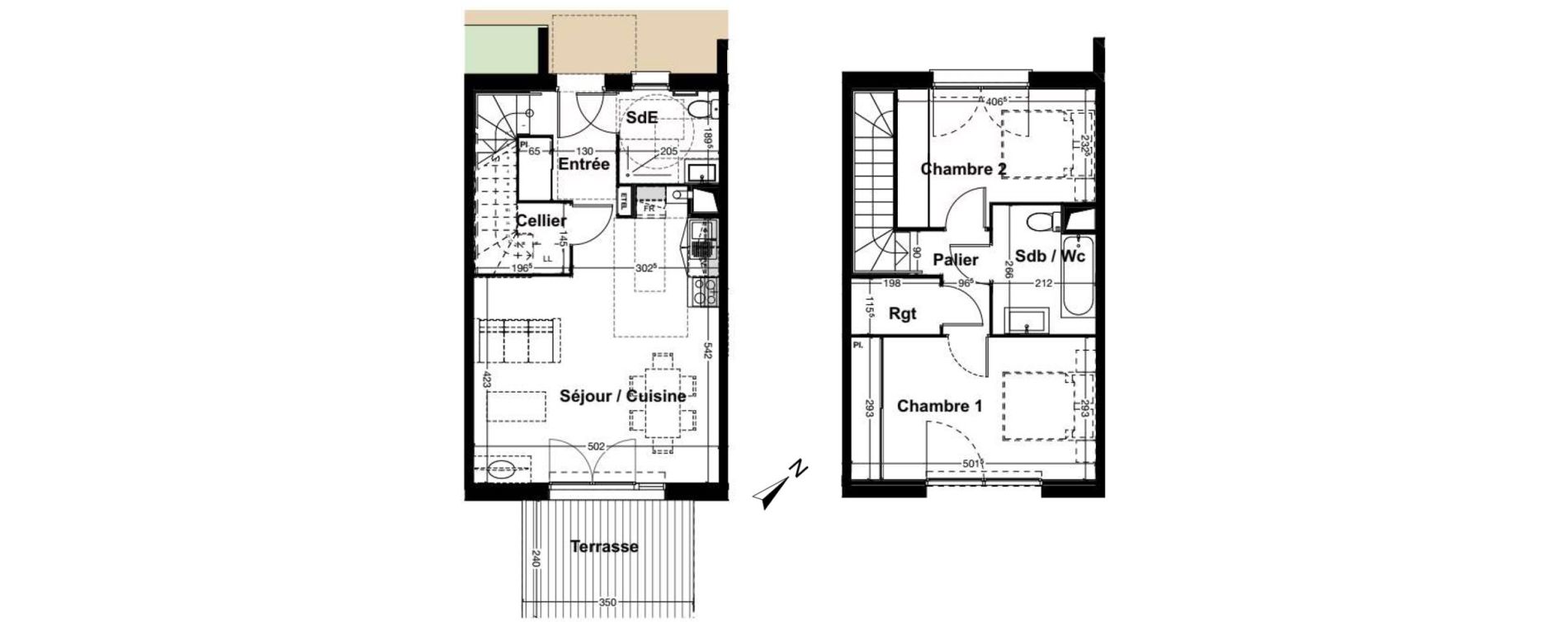 Maison T3 de 71,81 m2 &agrave; Saint-Jean-D'Illac Centre