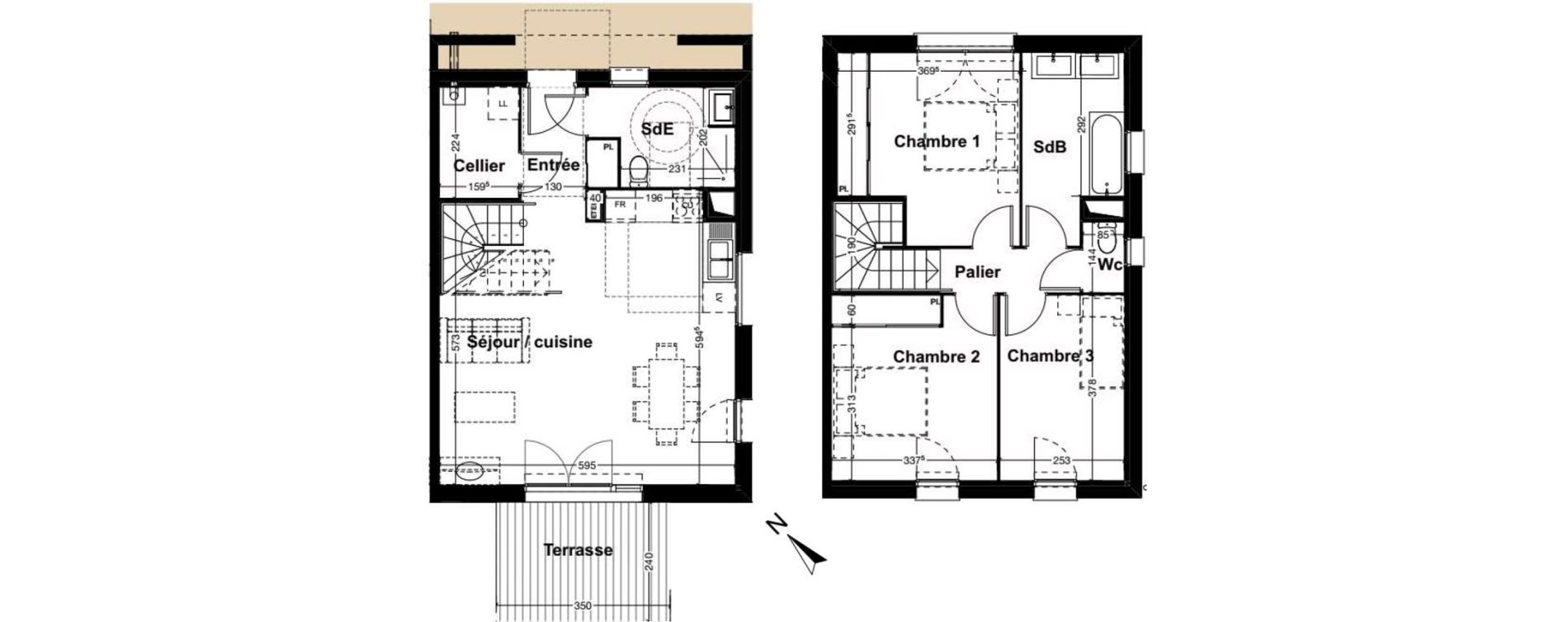 Maison T4 de 90,51 m2 &agrave; Saint-Jean-D'Illac Centre