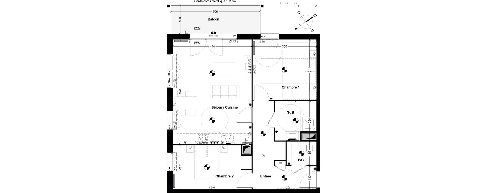 Appartement T3 de 65,95 m2 &agrave; Saint-Loub&egrave;s Centre