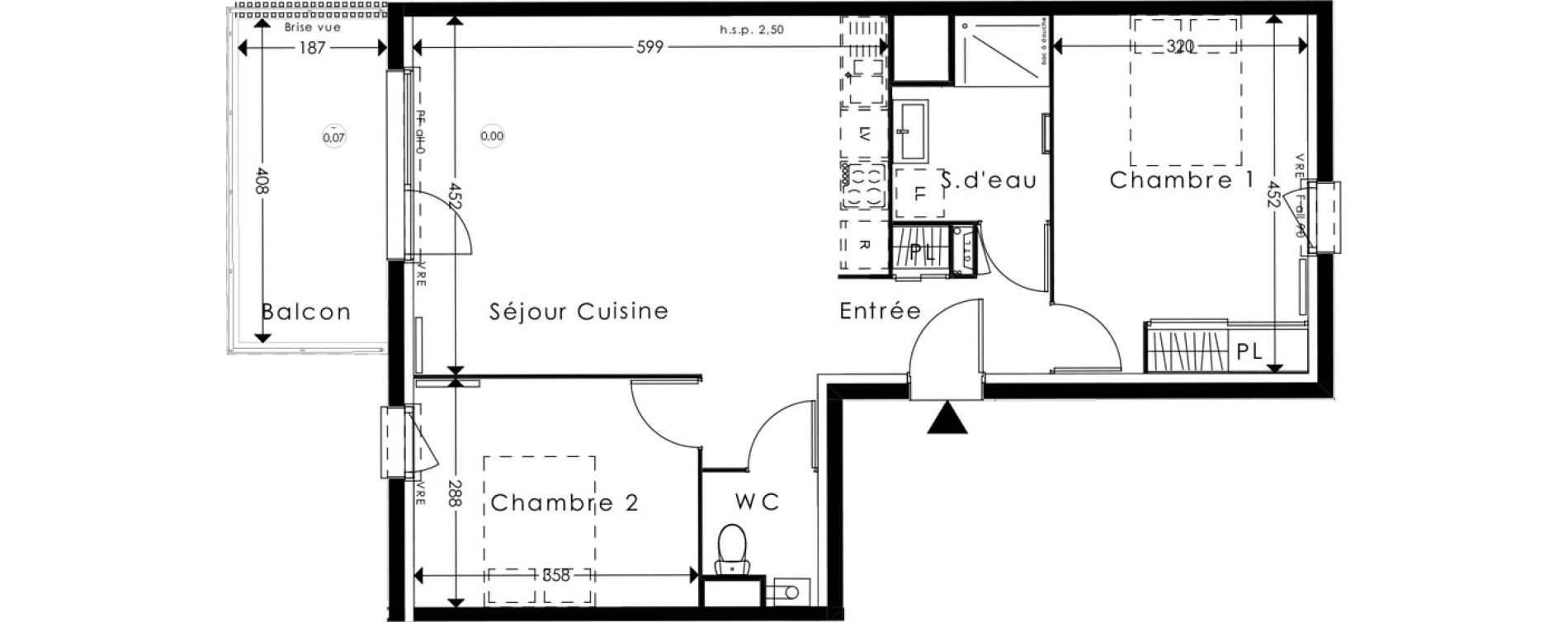Appartement T3 de 63,69 m2 &agrave; Saint-M&eacute;dard-En-Jalles Cerillan