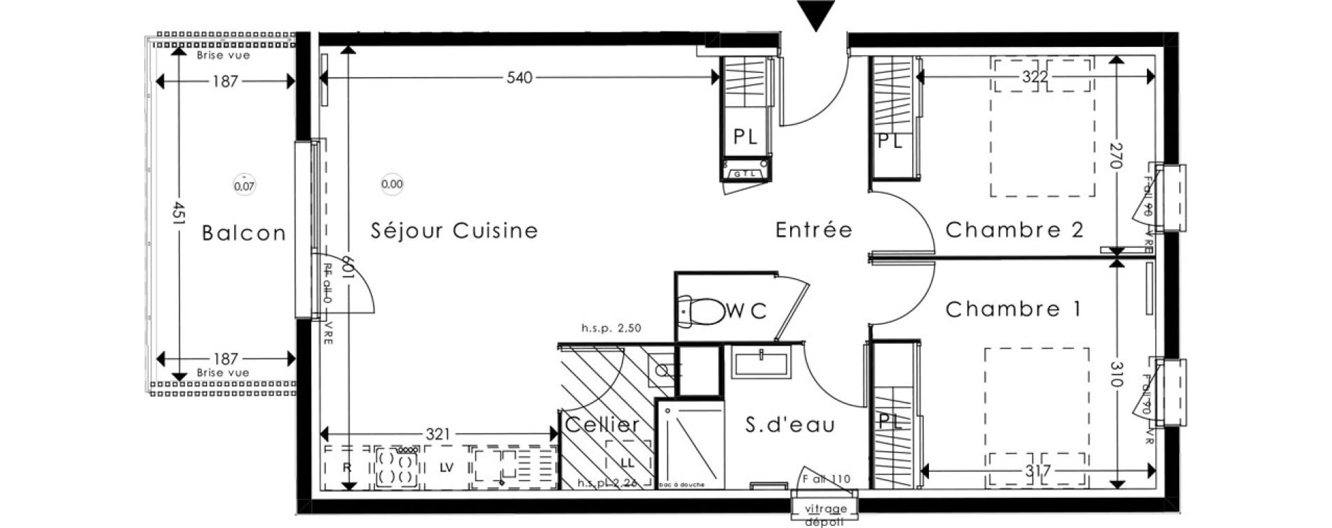 Appartement T3 de 64,80 m2 &agrave; Saint-M&eacute;dard-En-Jalles Cerillan