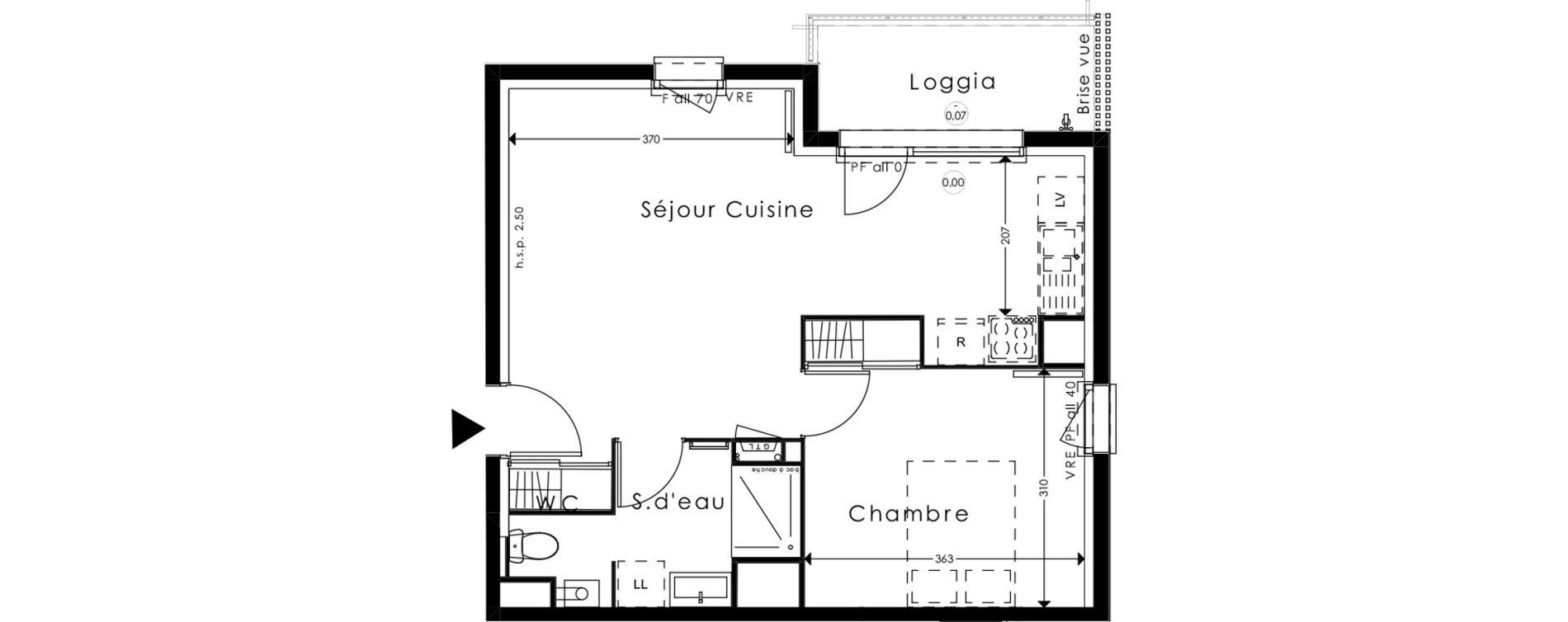 Appartement T2 de 45,02 m2 &agrave; Saint-M&eacute;dard-En-Jalles Cerillan