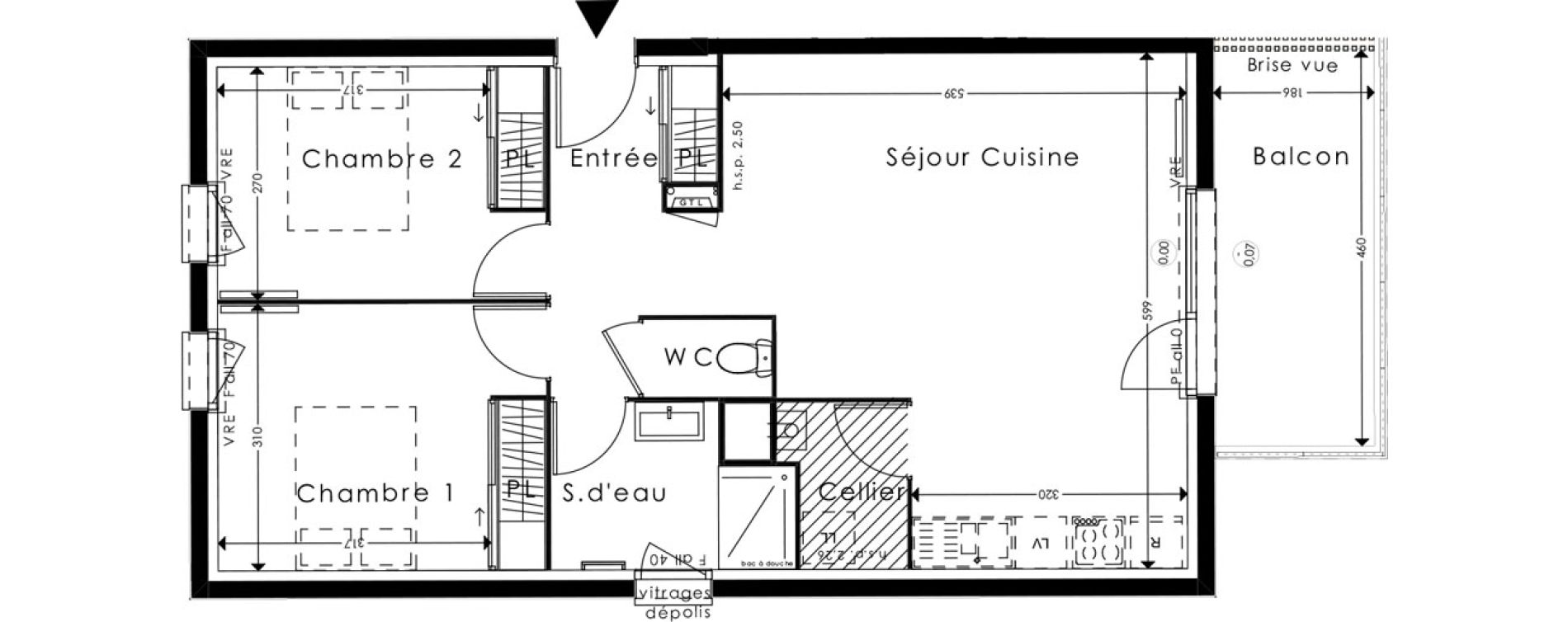 Appartement T3 de 64,82 m2 &agrave; Saint-M&eacute;dard-En-Jalles Cerillan