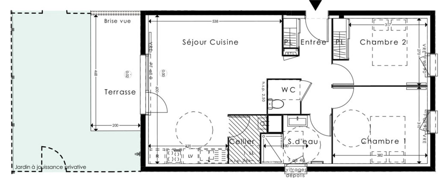 Appartement T3 de 64,83 m2 &agrave; Saint-M&eacute;dard-En-Jalles Cerillan