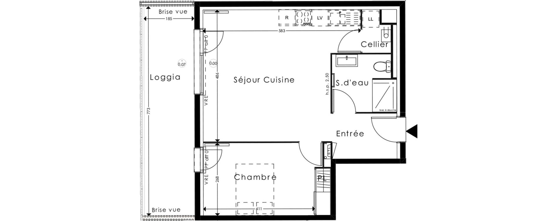 Appartement T2 de 47,42 m2 &agrave; Saint-M&eacute;dard-En-Jalles Cerillan