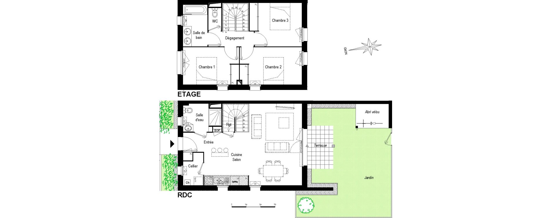 Maison T4 de 84,37 m2 &agrave; Saint-M&eacute;dard-En-Jalles Centre
