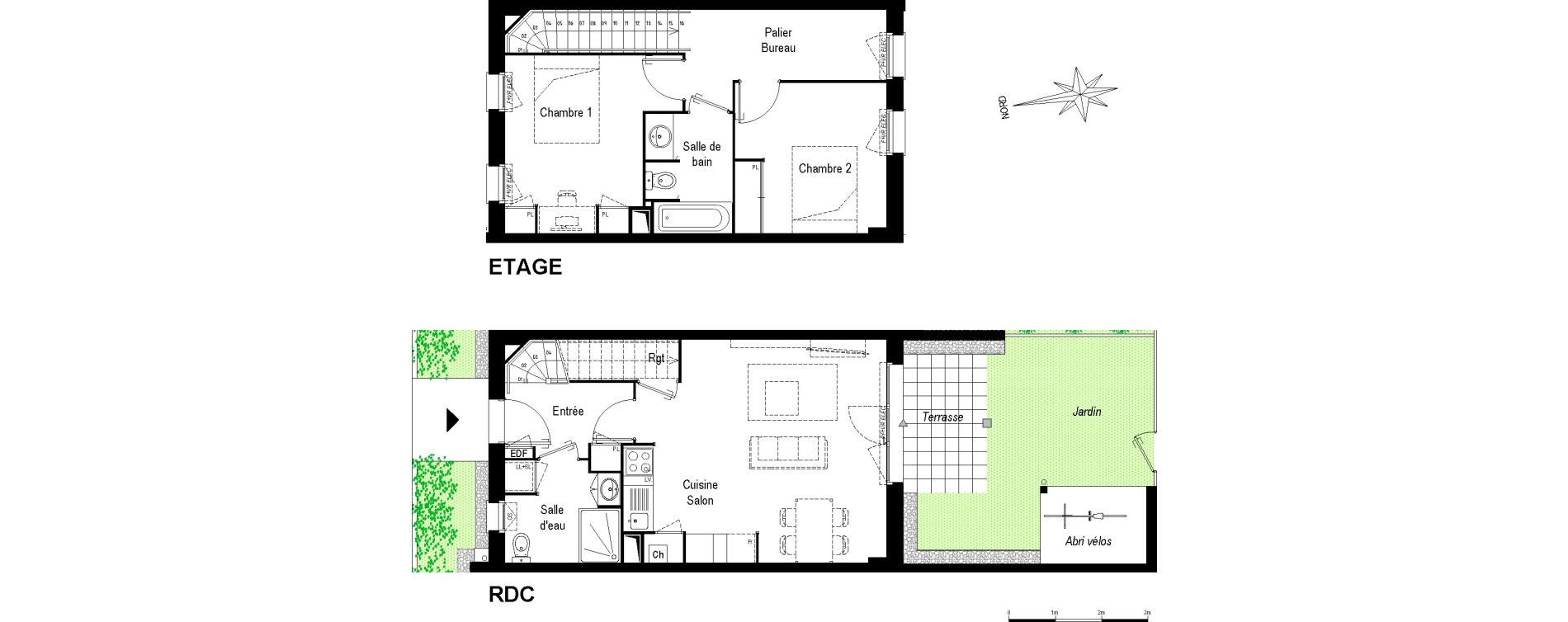 Maison T3 bis de 71,71 m2 &agrave; Saint-M&eacute;dard-En-Jalles Centre