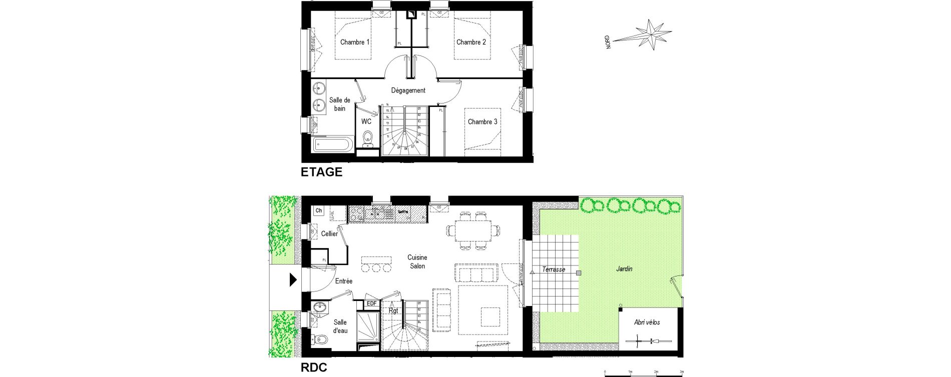 Maison T4 de 84,32 m2 &agrave; Saint-M&eacute;dard-En-Jalles Centre