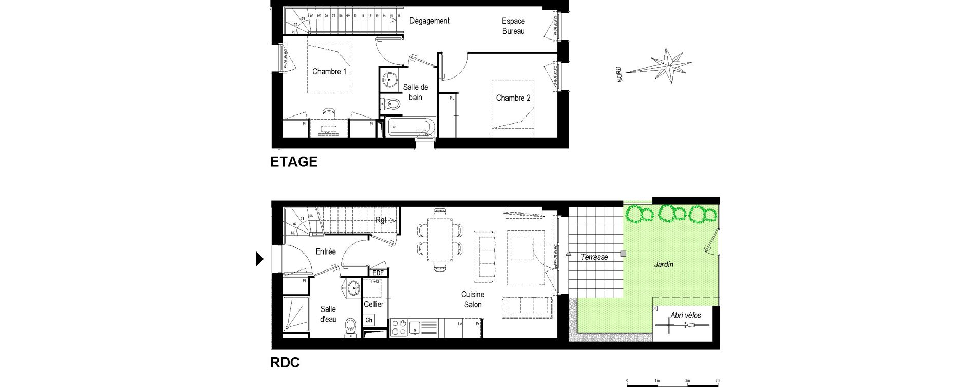 Maison T3 bis de 70,45 m2 &agrave; Saint-M&eacute;dard-En-Jalles Centre