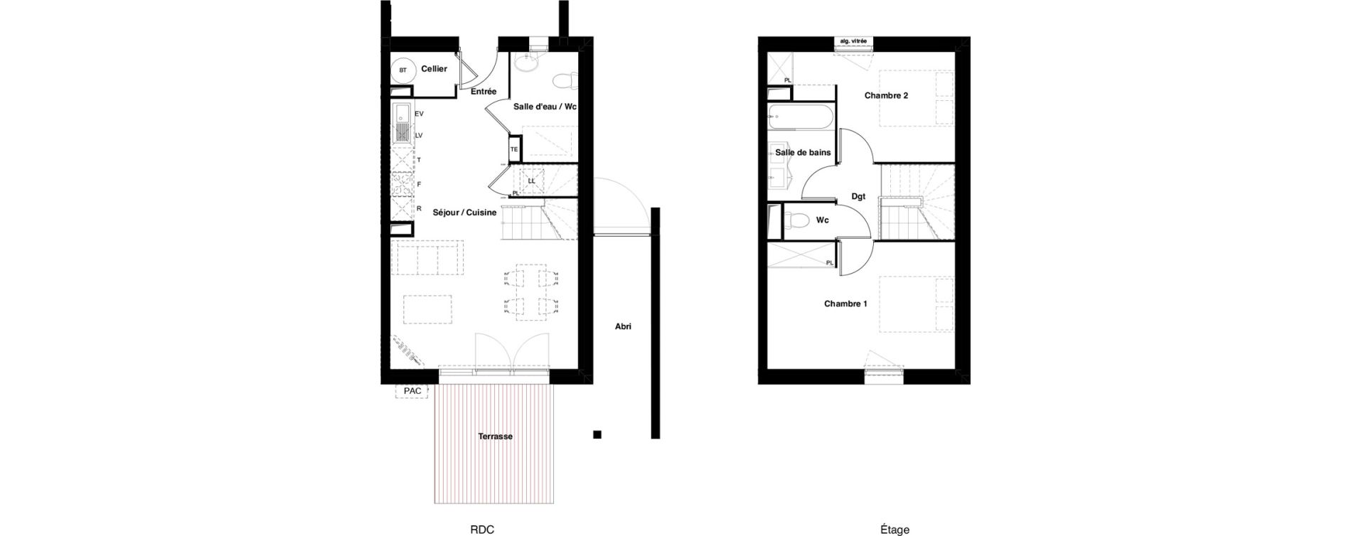 Villa T3 de 66,95 m2 &agrave; Saint-M&eacute;dard-En-Jalles Gajac