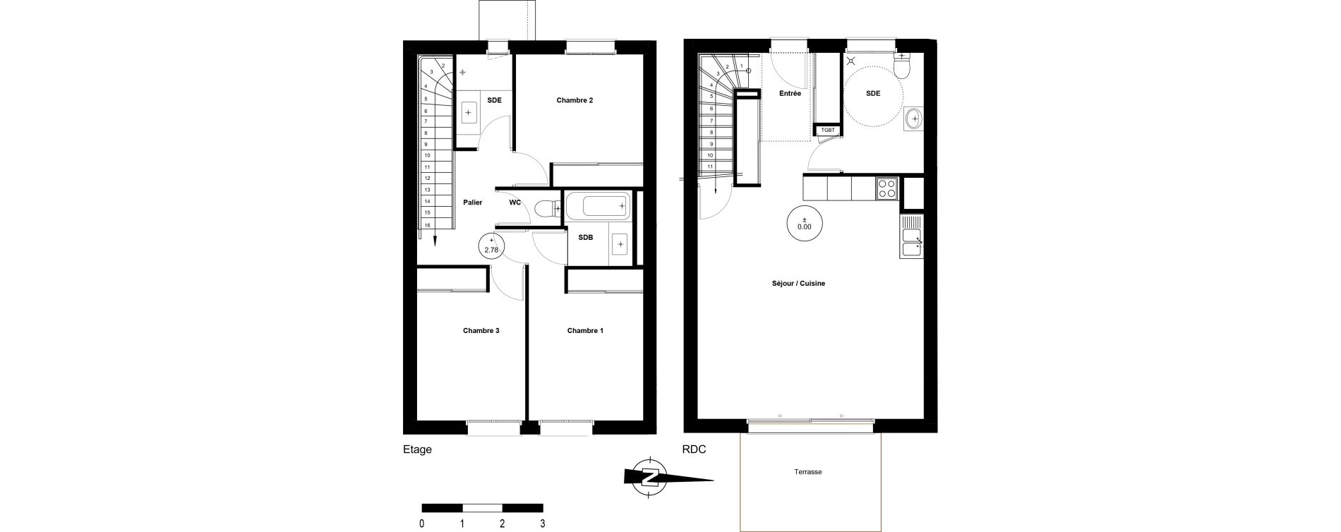 Appartement T4 de 91,17 m2 &agrave; Saint-Seurin-Sur-L'Isle Centre