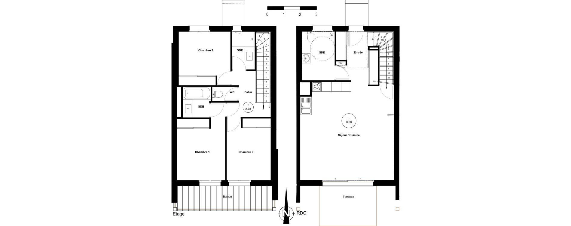 Appartement T4 de 92,18 m2 &agrave; Saint-Seurin-Sur-L'Isle Centre
