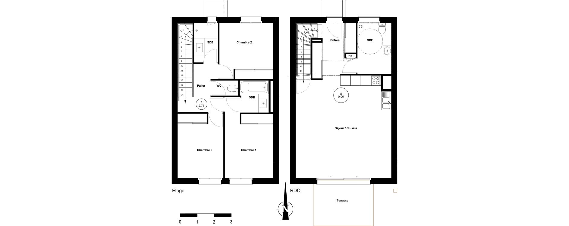 Appartement T4 de 91,28 m2 &agrave; Saint-Seurin-Sur-L'Isle Centre