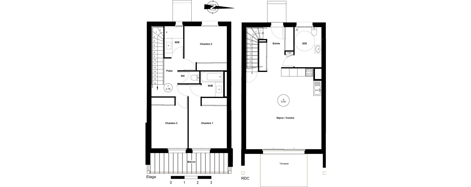 Appartement T4 de 91,28 m2 &agrave; Saint-Seurin-Sur-L'Isle Centre